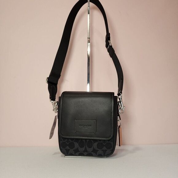 NWT Coach CO916 Lucas Crossbody In Signature Denim Black - Picture 10 of 10
